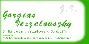 gorgias veszelovszky business card
